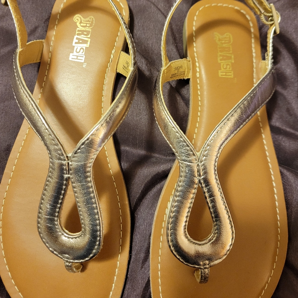 Silver thongs